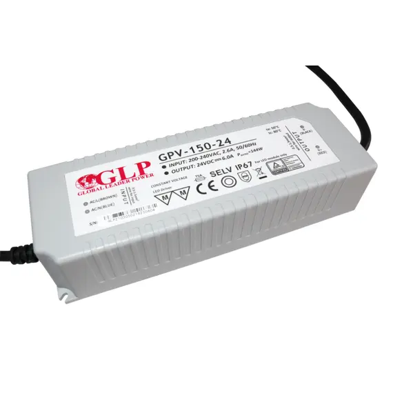 LED захранване 150W 24V GLP IP67 GPV-150-24 | Osvetlenieto.bg