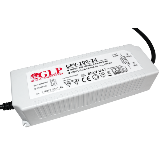 LED захранване 200W 24V GLP IP67 GPV-200-24 | Osvetlenieto.bg