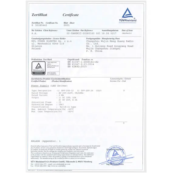 LED захранване 200W 24V GLP IP67 GPV-200-24 | Osvetlenieto.bg