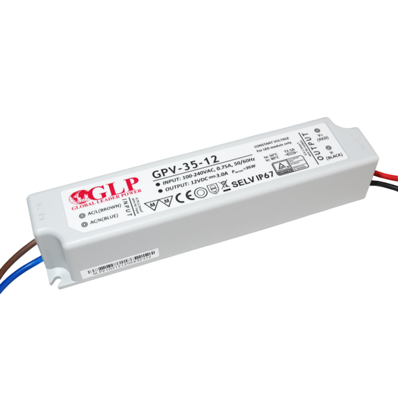 LED захранване 35W 12V GLP IP67 GPV-35-12 | Osvetlenieto.bg