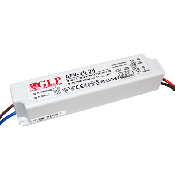 LED захранване 35W 24V GLP IP67 GPV-35-24 | Osvetlenieto.bg