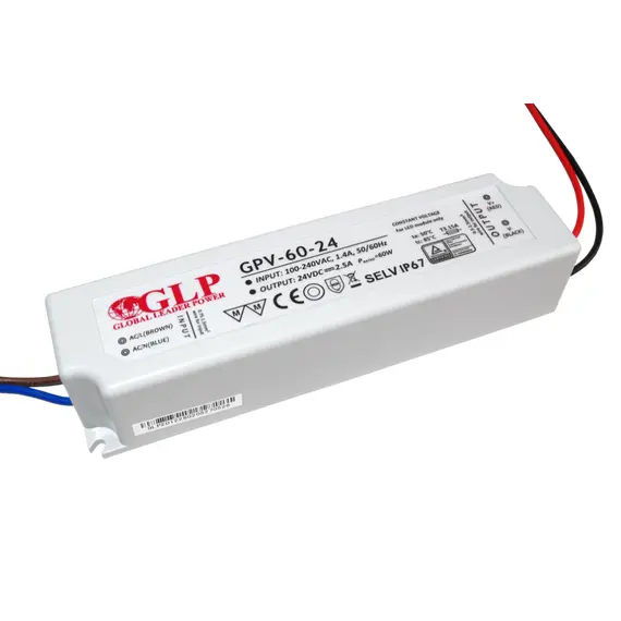 LED захранване 60W 24V GLP IP67 GPV-60-24 | Osvetlenieto.bg