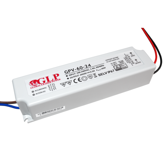 LED захранване 60W 24V GLP IP67 GPV-60-24 | Osvetlenieto.bg