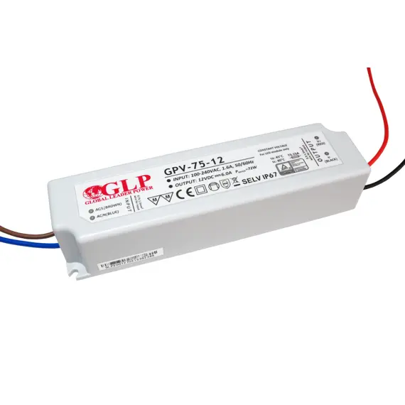 LED захранване 75W 12V GLP IP67 GPV-75-12 | Osvetlenieto.bg