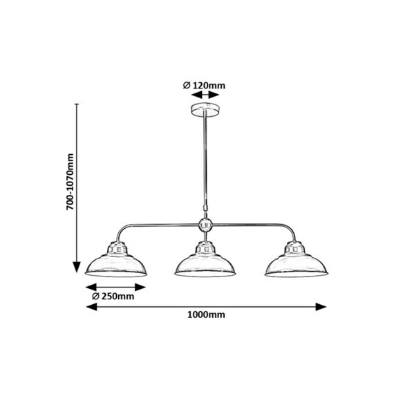 Полилей DRAGAN 5309 Rabalux 3xE27 | Osvetlenieto.bg