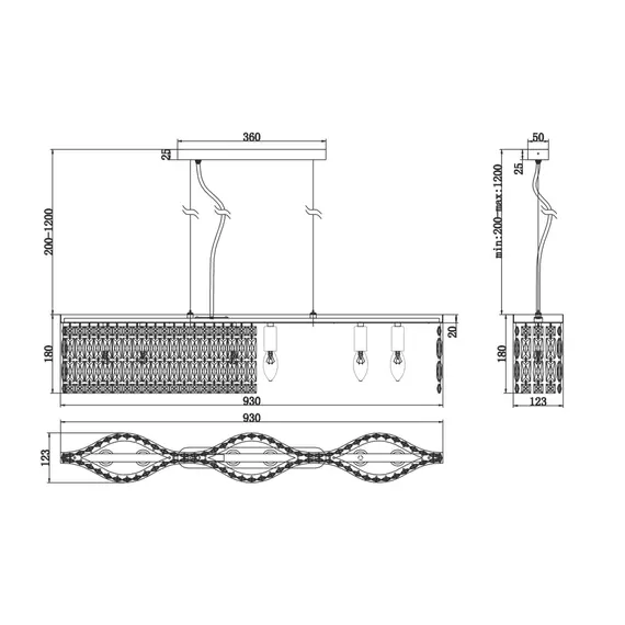 Полилей Dune DIA005PL-06G Maytoni 6xE14 | Osvetlenieto.bg