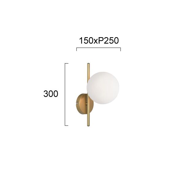 Аплик Gold Floris 4260101 Viokef 1xE14 | Osvetlenieto.bg