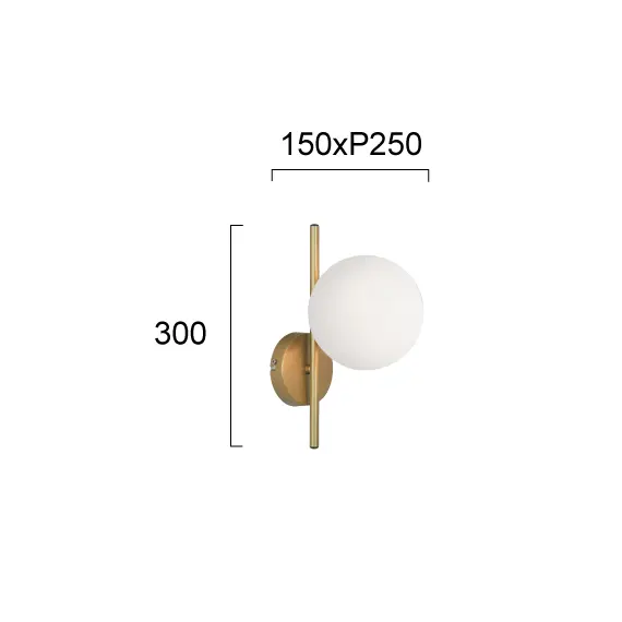 Аплик Gold Floris 4260101 Viokef 1xE14 | Osvetlenieto.bg