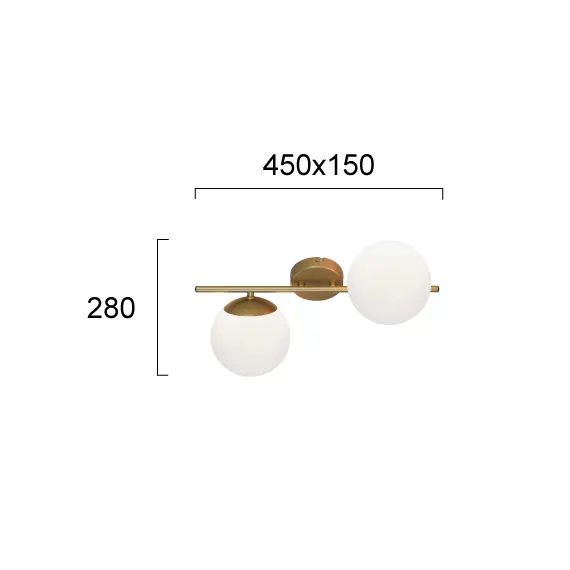 Аплик Gold Floris 4260201 Viokef 2xE14 | Osvetlenieto.bg