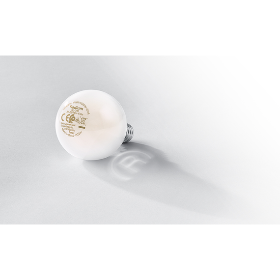 E14 4.2W 3000K Radium LED крушка Filament Матова 470lm P45 Mini-Ball | Osvetlenieto.bg