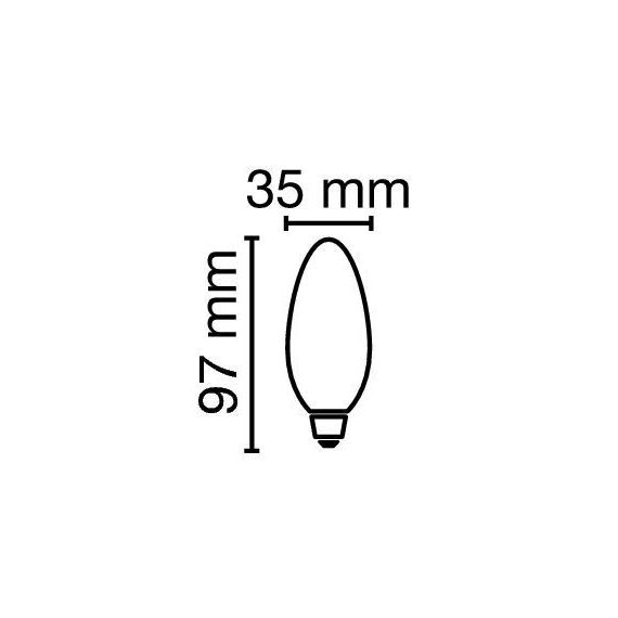 E14 5.9W 2700K Radium LED крушка Filament Матова Димируема 806lm B35 CRI/Ra ≥90 | Osvetlenieto.bg