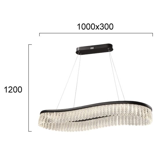 LED Кристален полилей CRYSTAL 4291700 Viokef 41W 3000K | Osvetlenieto.bg