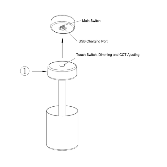 LED Настолна лампа AI Collaboration MOD229TL-L3B3K1 Maytoni 3W 2200K-4000K | Osvetlenieto.bg