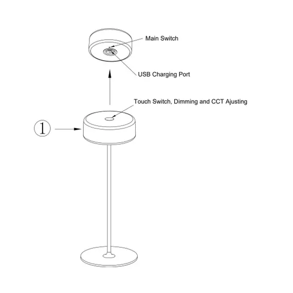 LED Настолна лампа AI Collaboration MOD229TL-L3B3K2 Maytoni 3W 2200K-4000K | Osvetlenieto.bg
