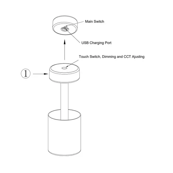 LED Настолна лампа AI Collaboration MOD229TL-L3B3K3 Maytoni 3W 2200K-4000K | Osvetlenieto.bg