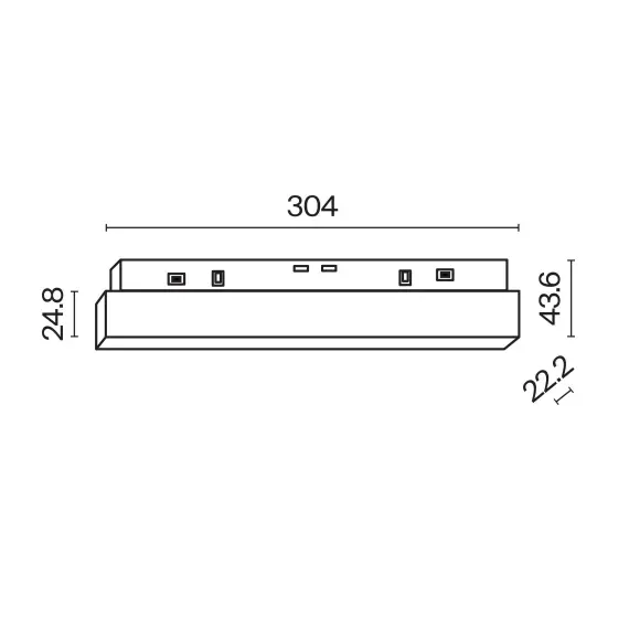 LED осветител магнитна шина бял Exility TR030-2-12W3K-W Maytoni 12W 3000K | Osvetlenieto.bg