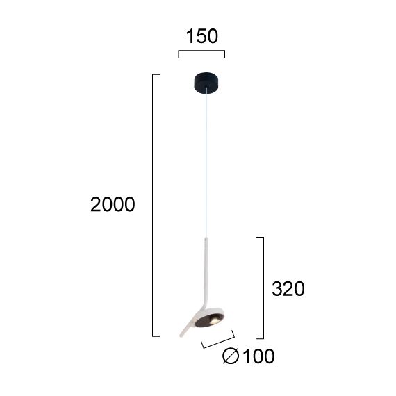 LED Пендел FACTORY 4288100 Viokef 7W 3000K | Osvetlenieto.bg