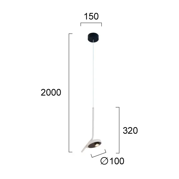 LED Пендел FACTORY 4288100 Viokef 7W 3000K | Osvetlenieto.bg