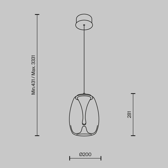 LED Пендел Splash MOD282PL-L8G3K Maytoni 8W 3000K | Osvetlenieto.bg
