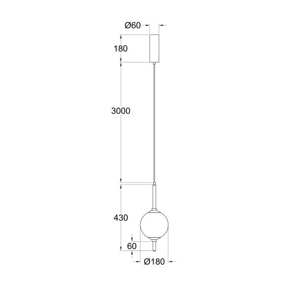LED Пендел The Sixth Sense Z020PL-L6B3K Maytoni 7W 3000K | Osvetlenieto.bg