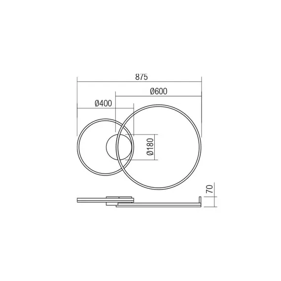 LED Плафон ORBIT 01-3365 Redo 63W 3000K/4000K | Osvetlenieto.bg