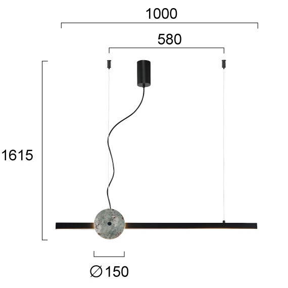LED Полилей ANAIS 4300900 Viokef 24W 3000K | Osvetlenieto.bg