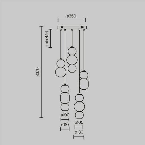 LED Полилей Drop MOD273PL-L80G3K Maytoni 80W 3000K | Osvetlenieto.bg
