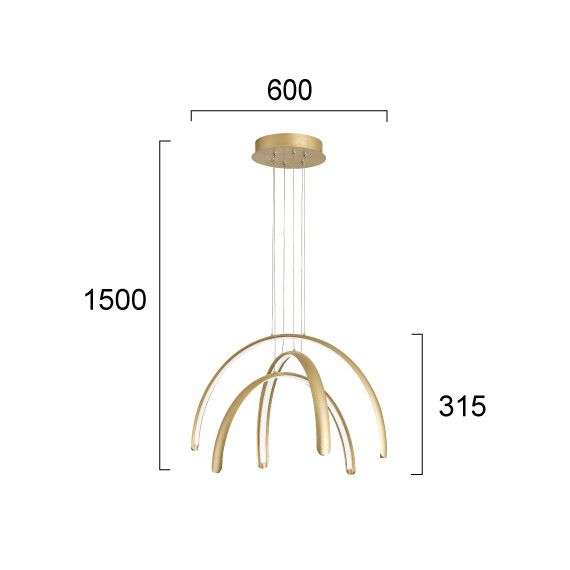 LED Полилей MEGAN 4303200 Viokef 41W 3000K | Osvetlenieto.bg