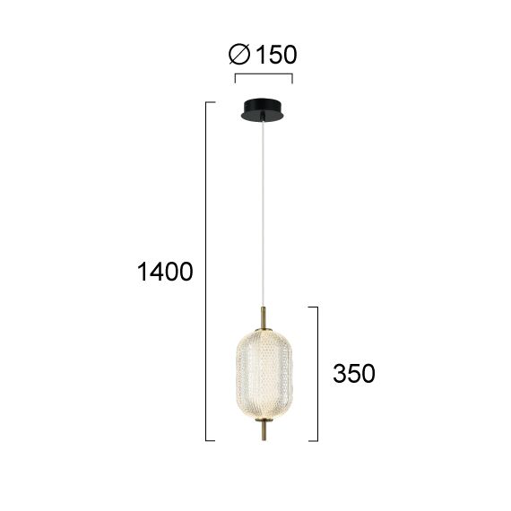 LED Полилей PELLUCID 4297600 Viokef 11W 3000K | Osvetlenieto.bg