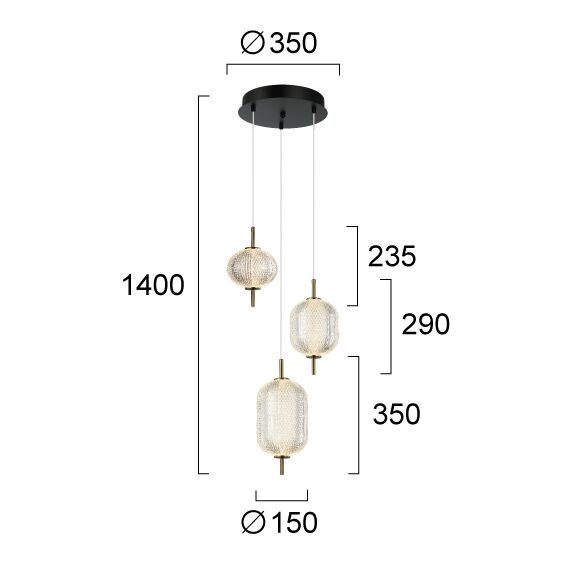 LED Полилей PELLUCID 4297700 Viokef 20W 3000K | Osvetlenieto.bg