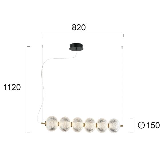 LED Полилей PELLUCID 4297800 Viokef 23W 3000K | Osvetlenieto.bg