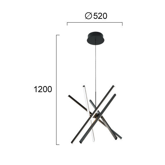 LED Полилей RAY 4301300 Viokef 49W CCT 3000K-6000K | Osvetlenieto.bg