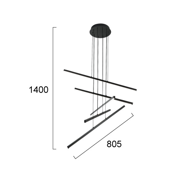 LED Полилей RAY 4301400 Viokef 60W CCT 3000K-6000K | Osvetlenieto.bg