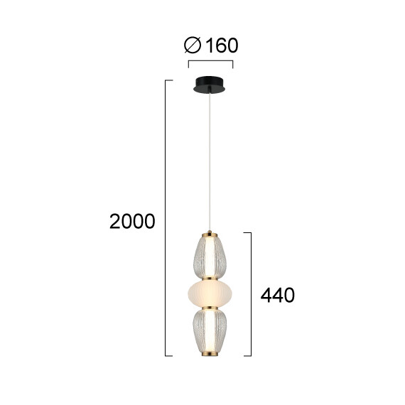 LED Полилей SHINY 4303900 Viokef 17W 3000K | Osvetlenieto.bg