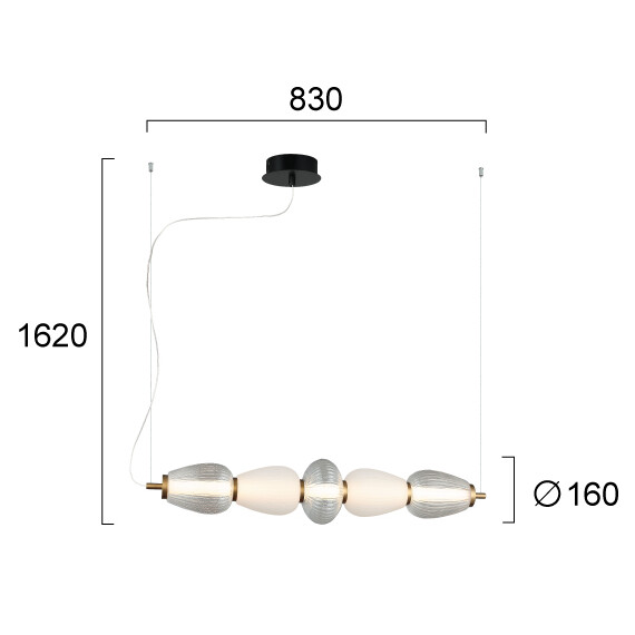 LED Полилей SHINY 4304000 Viokef 23W 3000K | Osvetlenieto.bg