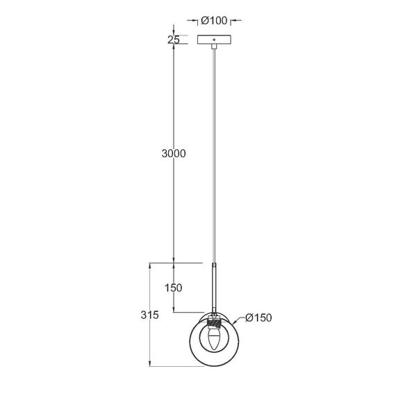 Пендел Basic form MOD521PL-01G1 Maytoni 1xG9 | Osvetlenieto.bg