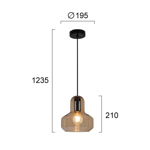 Пендел MANDY 4295800 Viokef 1xE27 | Osvetlenieto.bg