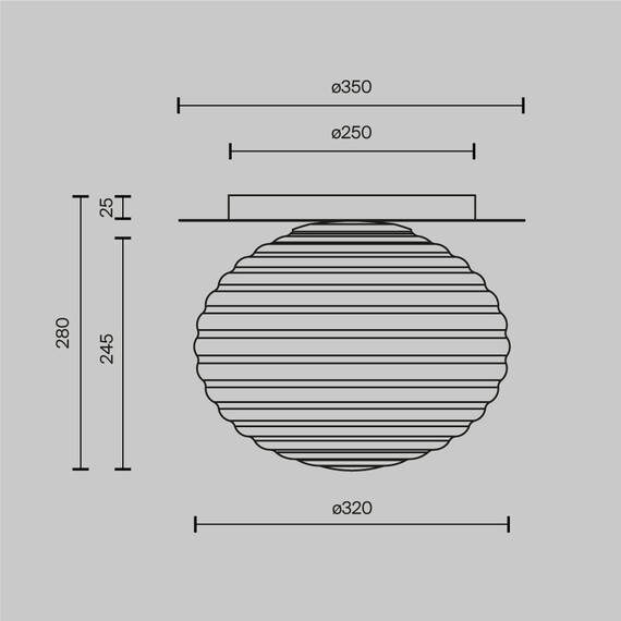 Плафон Reels MOD268CL-01B Maytoni 1xE27 | Osvetlenieto.bg