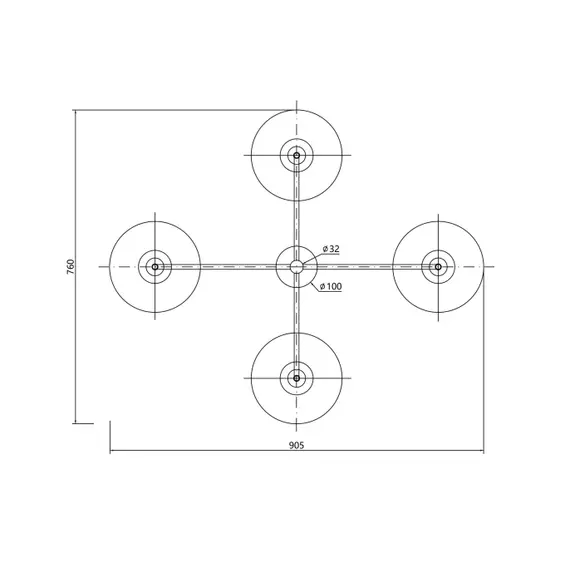 Полилей Memory MOD177PL-04B Maytoni 4xE14 | Osvetlenieto.bg