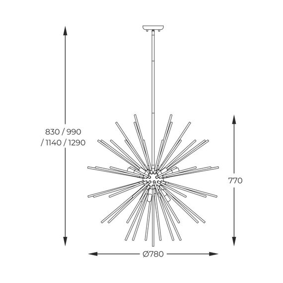 Полилей Zuma Line P0491-09C-F7BC URCHIN 9xG9 | Osvetlenieto.bg