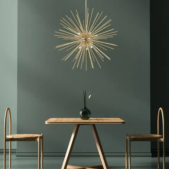 Полилей Zuma Line P0491-09C-F7DY URCHIN 9xG9 злато | Osvetlenieto.bg