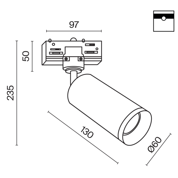 Прожектор Focus LED 4L TR028-3-GU10-W Maytoni 1xGU10 | Osvetlenieto.bg
