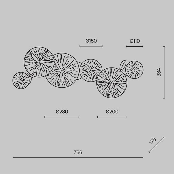 Аплик Lovetann MOD082WL-04G Maytoni 4xE14 | Osvetlenieto.bg