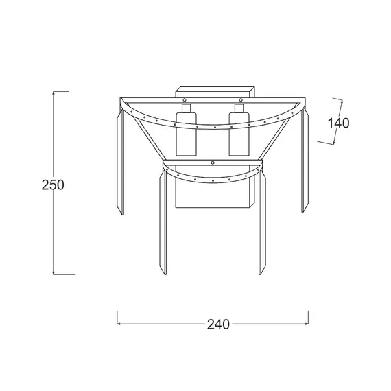 Аплик Zuma Line 17106/2W-GLD AMEDEO 2xE14 | Osvetlenieto.bg