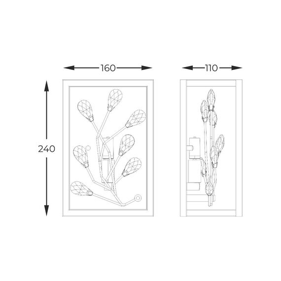 Аплик Zuma Line W0578-01A-B5TF SPRING 1xG9 | Osvetlenieto.bg