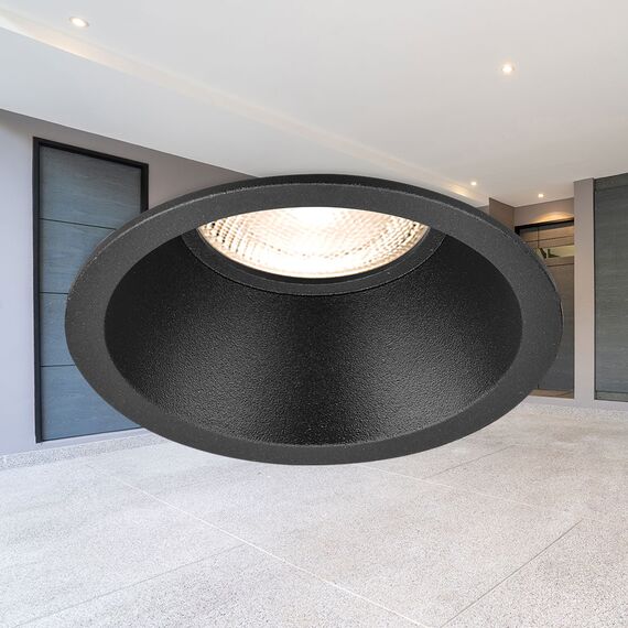 Черна кръгла луна вграждане TETRA-CF | Osvetlenieto.bg