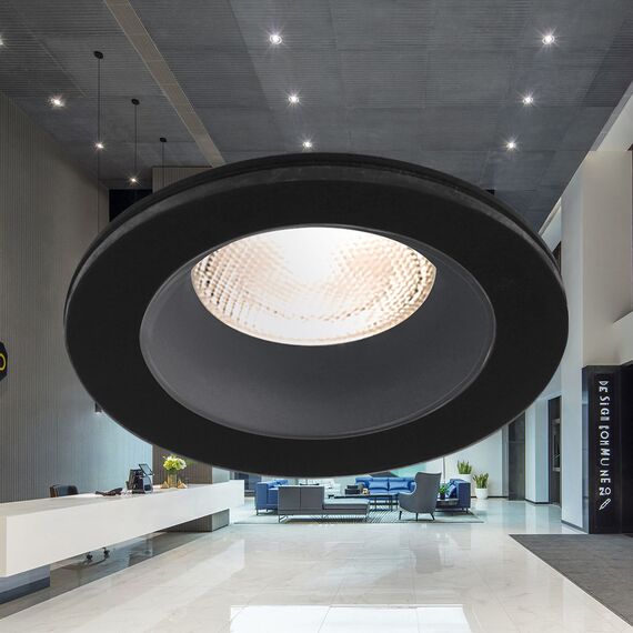 Черна луна за баня за вграждане TETRA IP54 | Osvetlenieto.bg