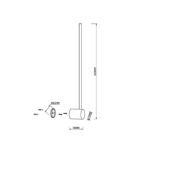 LED Аплик Light stick MOD237WL-L6BS3K Maytoni 7W 3000K | Osvetlenieto.bg