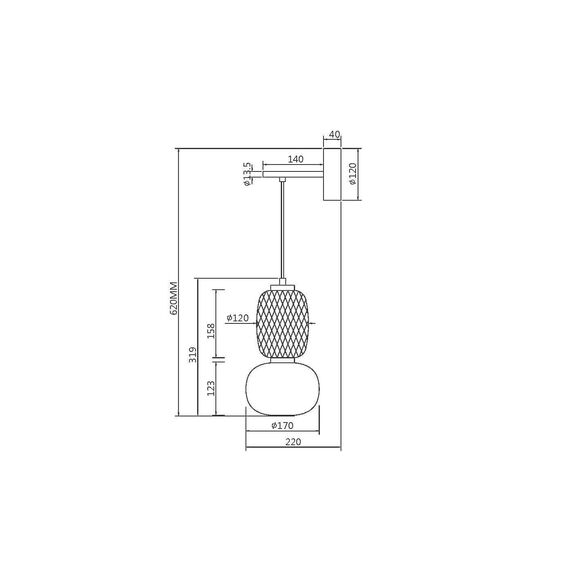 LED Аплик Pattern MOD267WL-L18CH3K Maytoni 18W 3000K | Osvetlenieto.bg