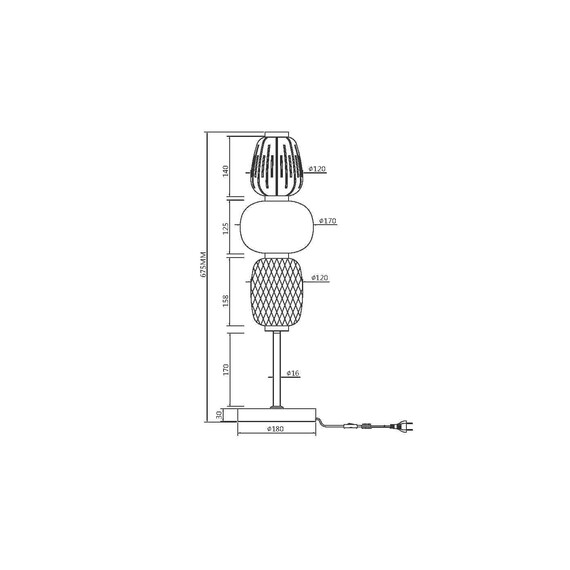LED Настолна лампа Pattern MOD267TL-L28G3K Maytoni 28W 3000K | Osvetlenieto.bg